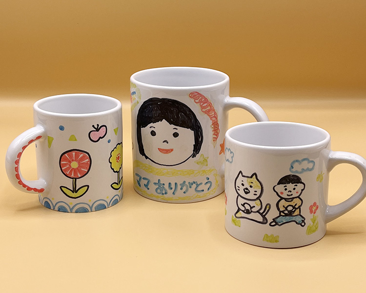 お絵かきマグ体験